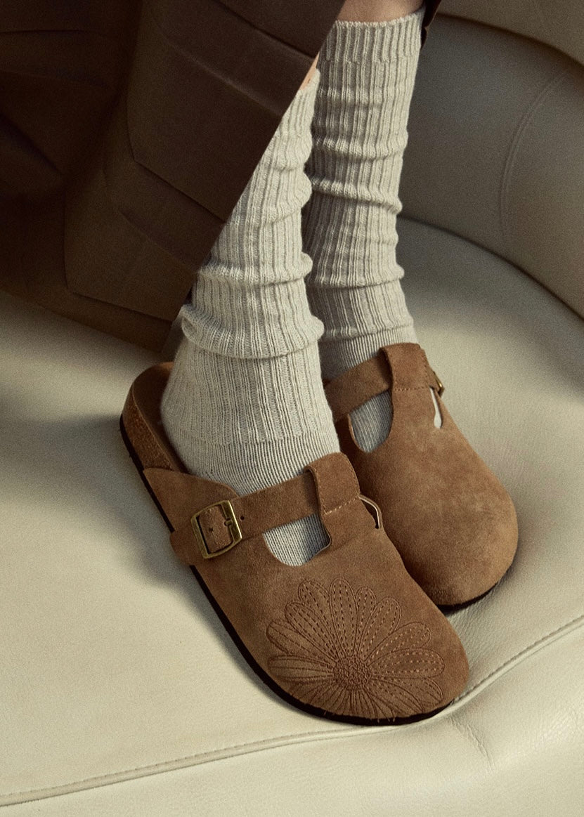 Mardi Mercredi 代購🕊️ CLASSIQUE T-STRAP SUEDE MULE (BROWN)