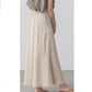 linen flared skirt