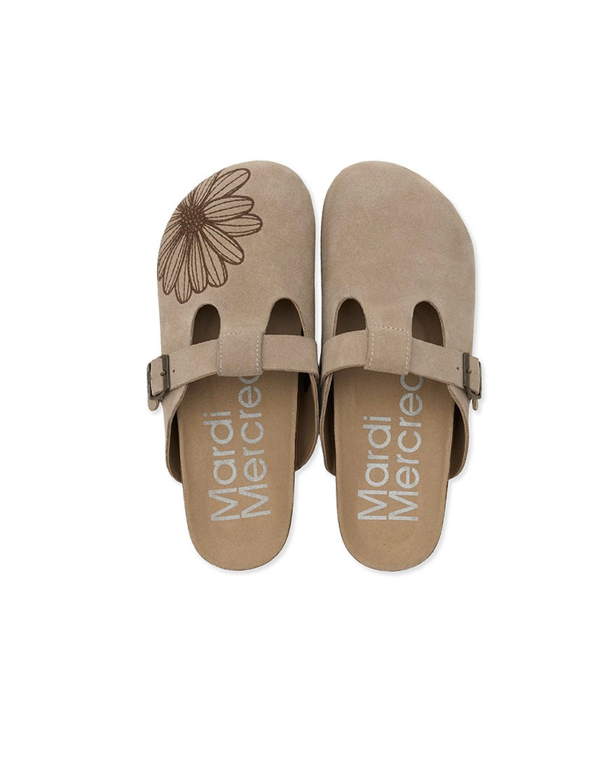 Mardi Mercredi 代購🕊️ CLASSIQUE T-STRAP SUEDE MULE (TAUPE)