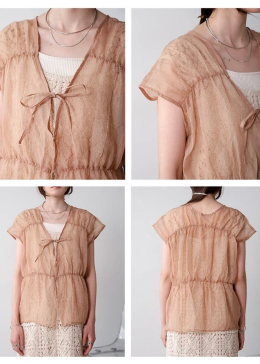 2ways button blouse