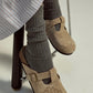 Mardi Mercredi 代購🕊️ CLASSIQUE T-STRAP SUEDE MULE (TAUPE)