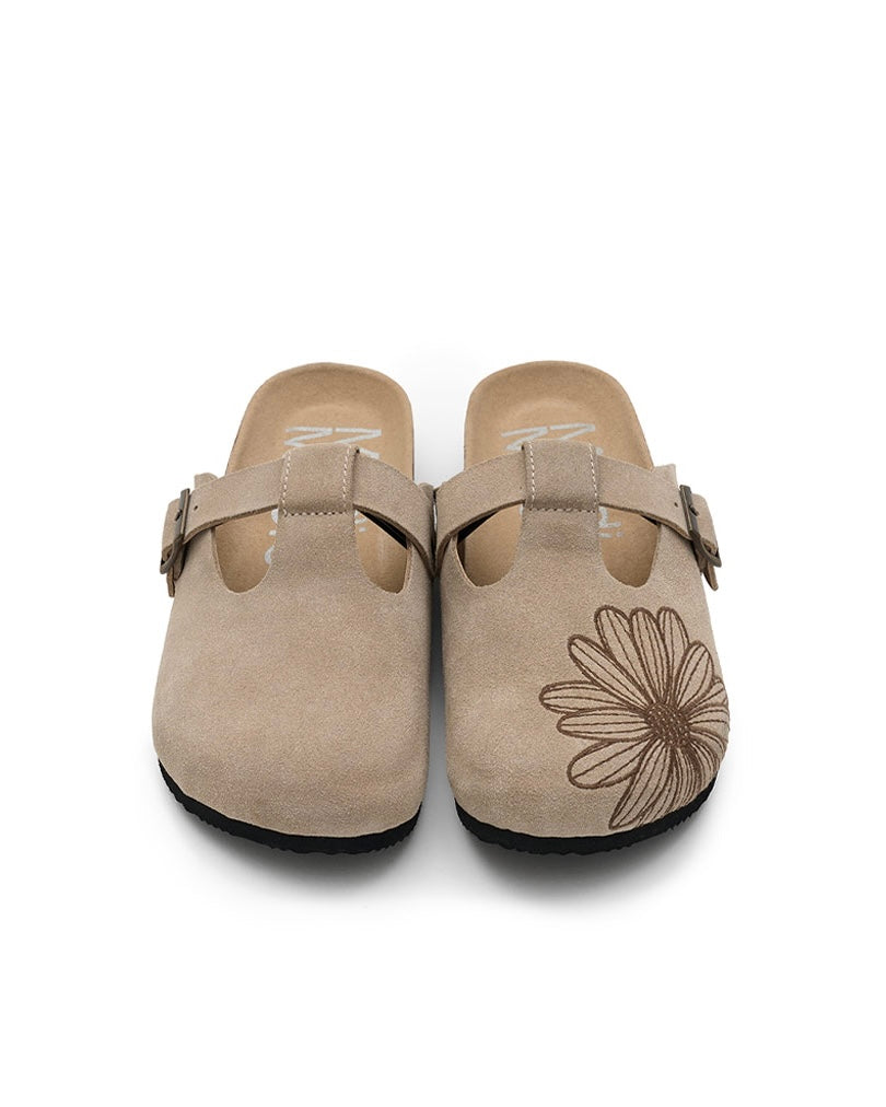Mardi Mercredi 代購🕊️ CLASSIQUE T-STRAP SUEDE MULE (TAUPE)