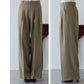 peanut pleated pants