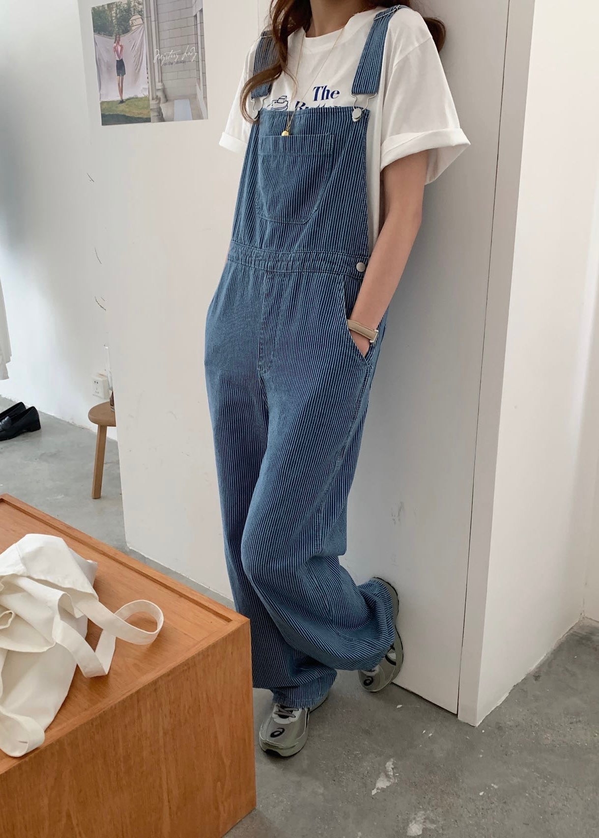 indigo overalls