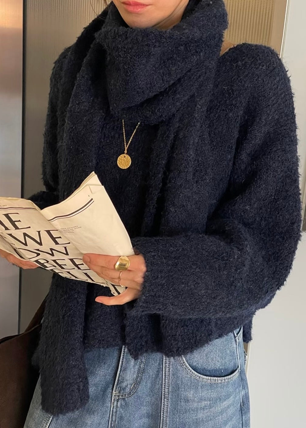 kurry sweater (with scarf🧣)