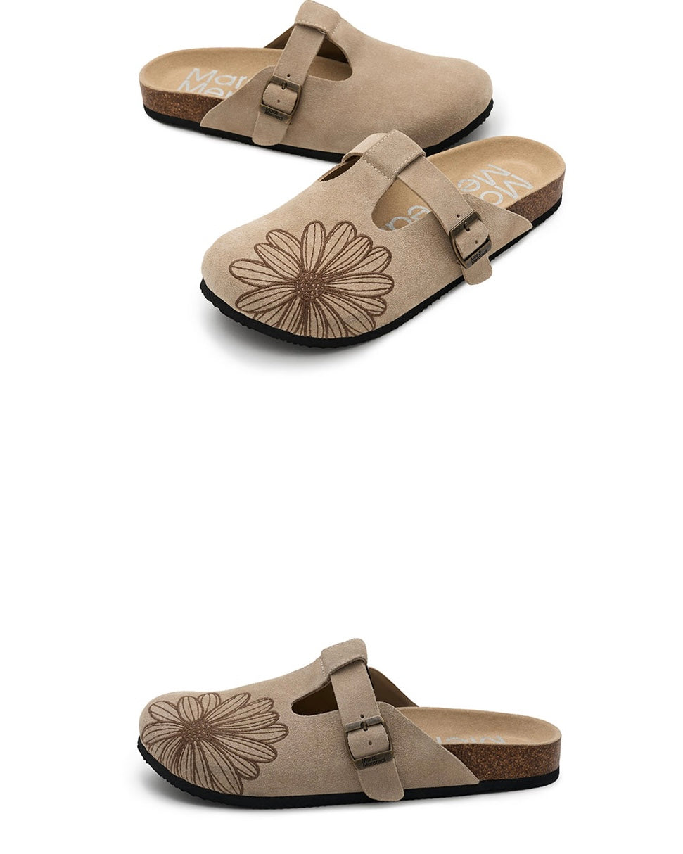 Mardi Mercredi 代購🕊️ CLASSIQUE T-STRAP SUEDE MULE (TAUPE)