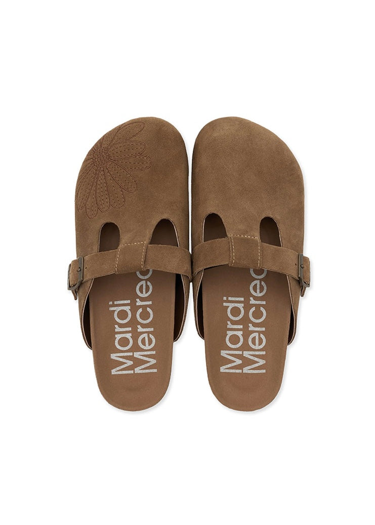 Mardi Mercredi 代購🕊️ CLASSIQUE T-STRAP SUEDE MULE (BROWN)