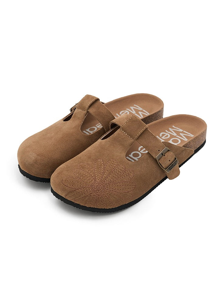 Mardi Mercredi 代購🕊️ CLASSIQUE T-STRAP SUEDE MULE (BROWN)