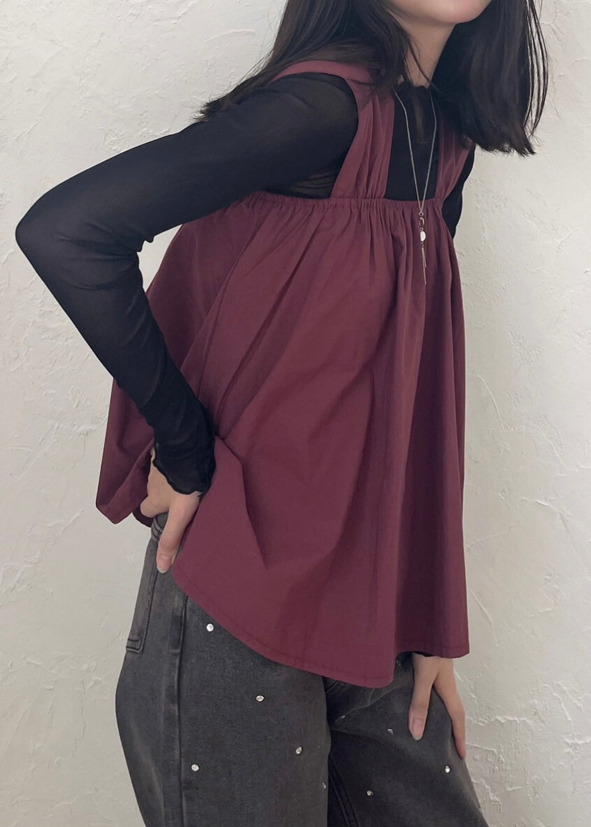 maroon vest