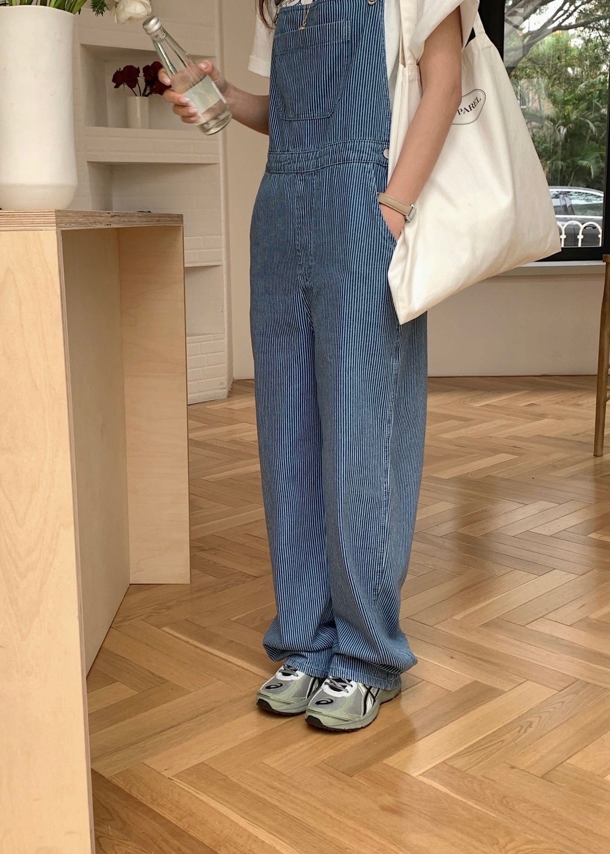 indigo overalls