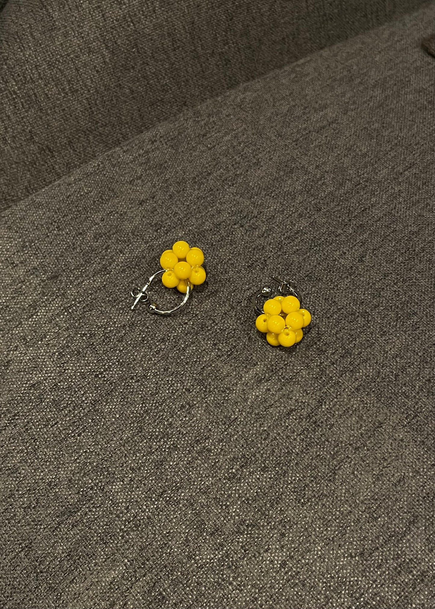 beading flower earring