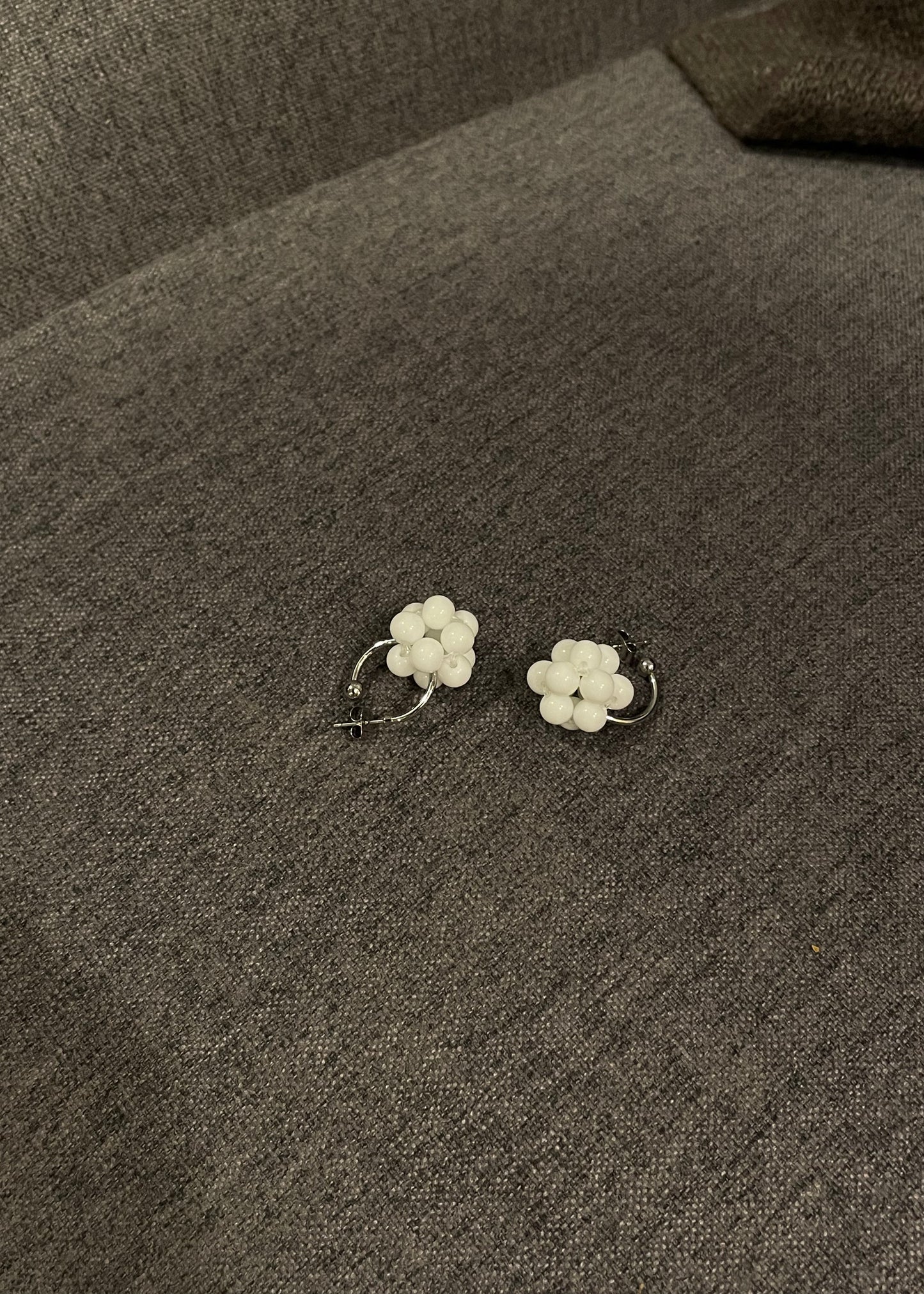 beading flower earring