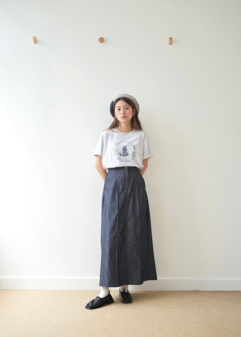 denim line skirt