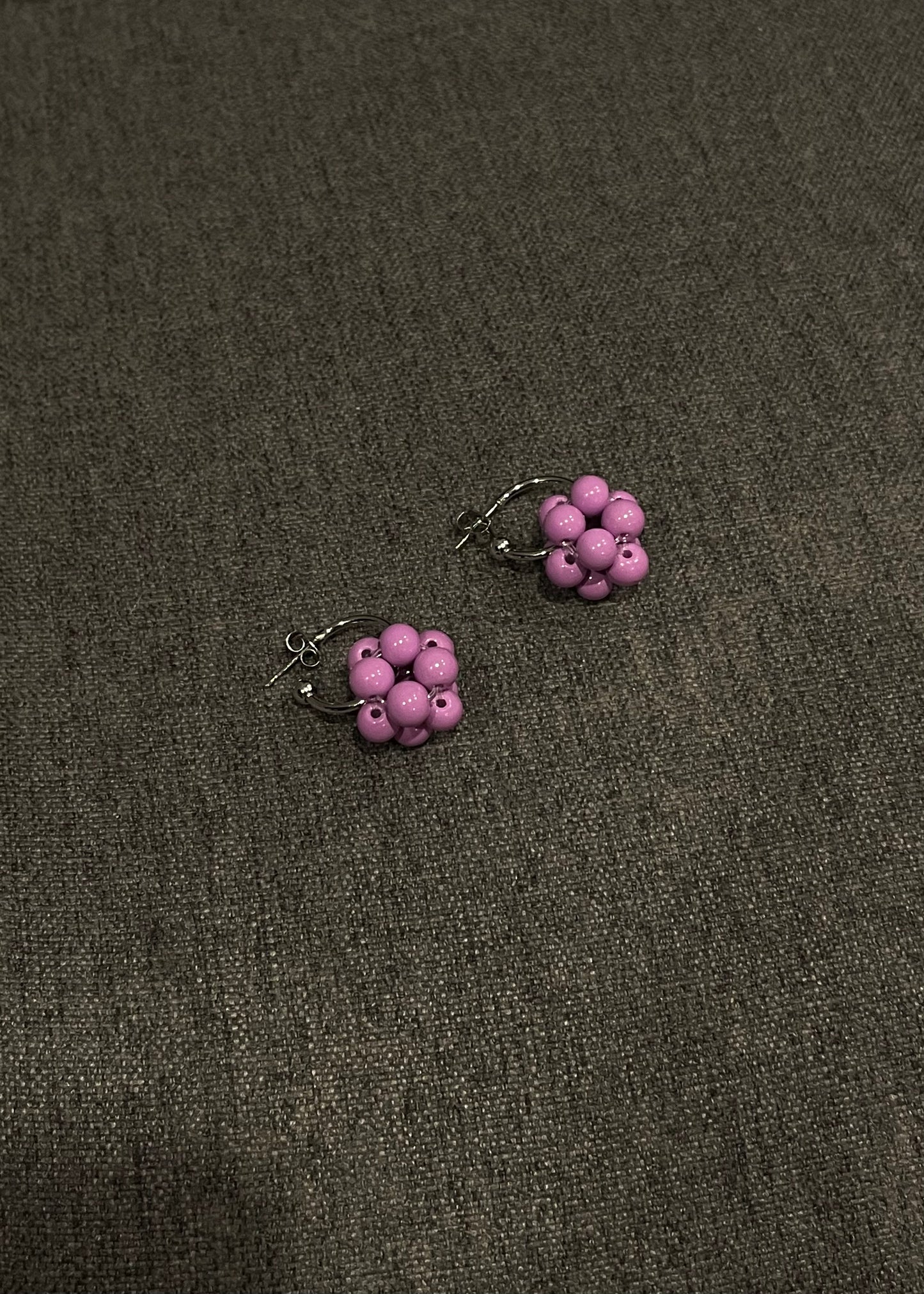 beading flower earring