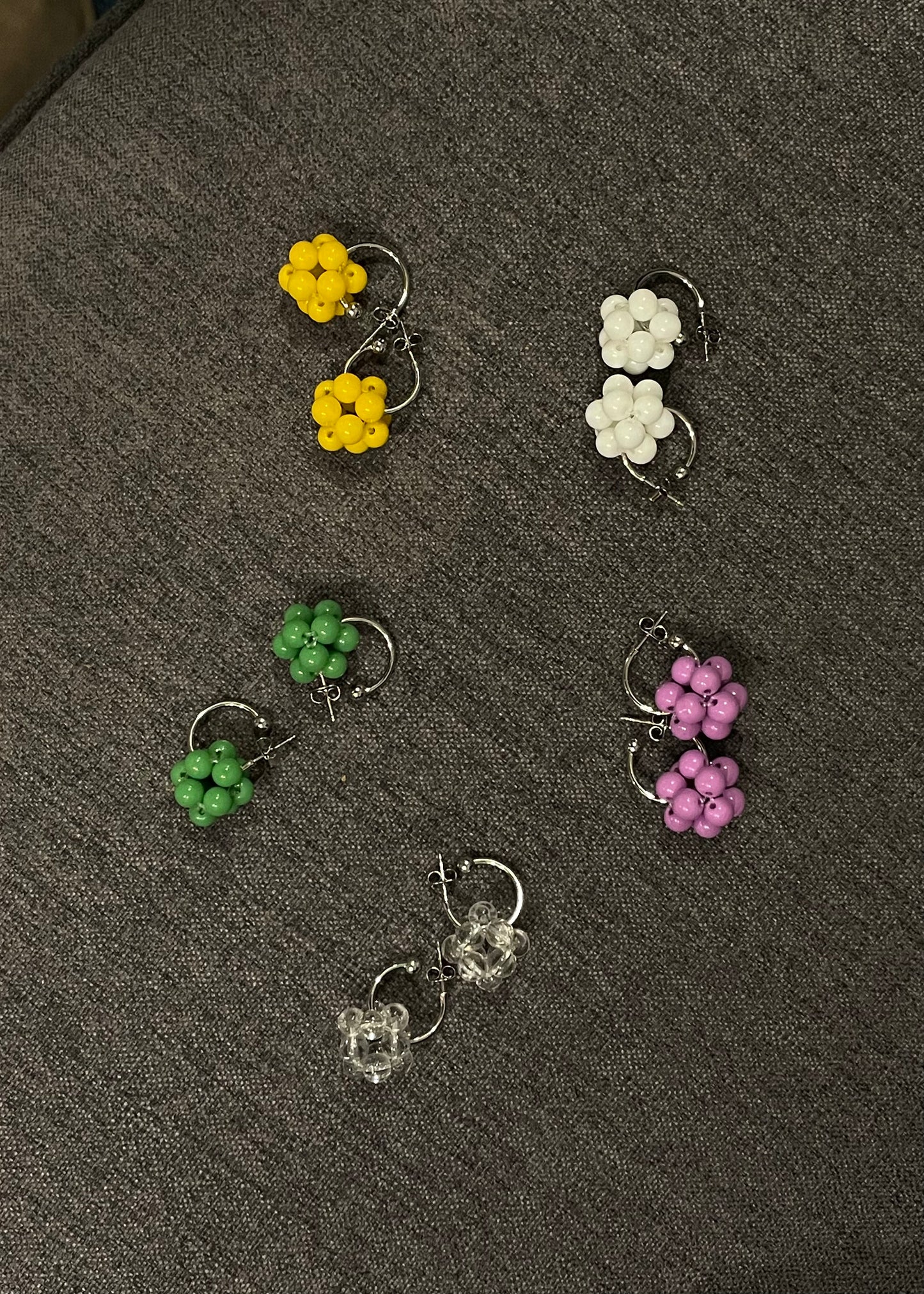 beading flower earring