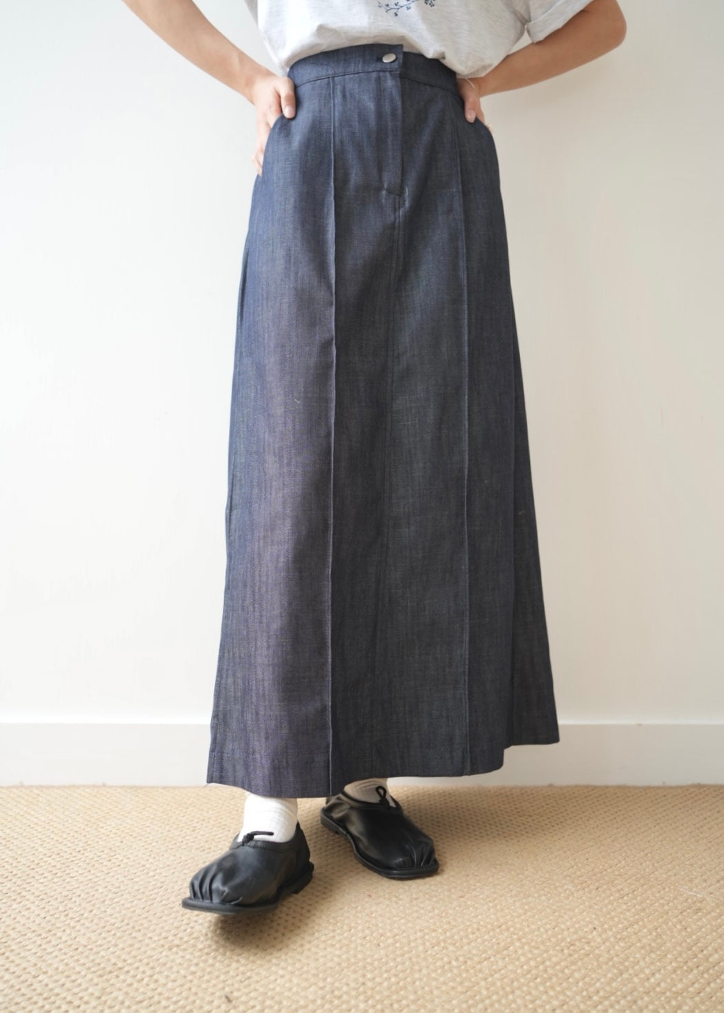 denim line skirt