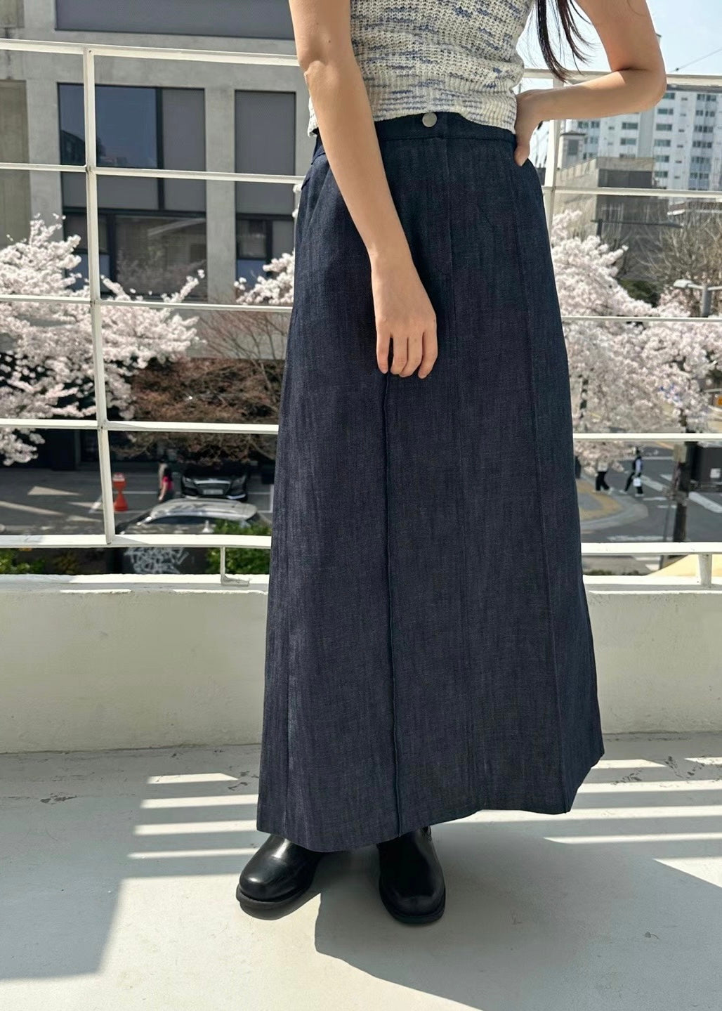 denim line skirt