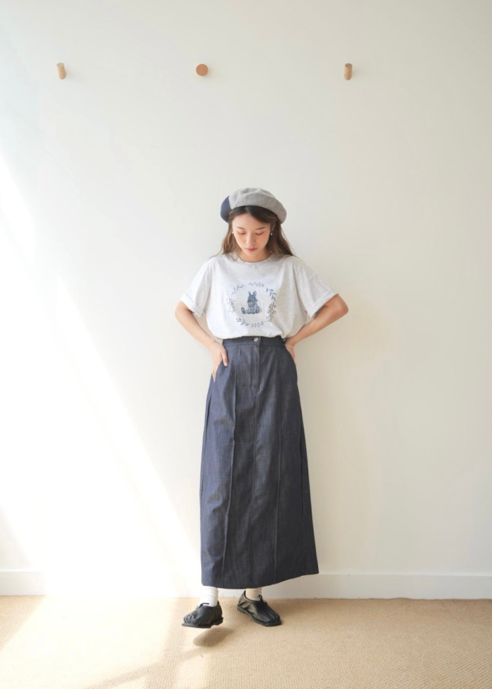 denim line skirt