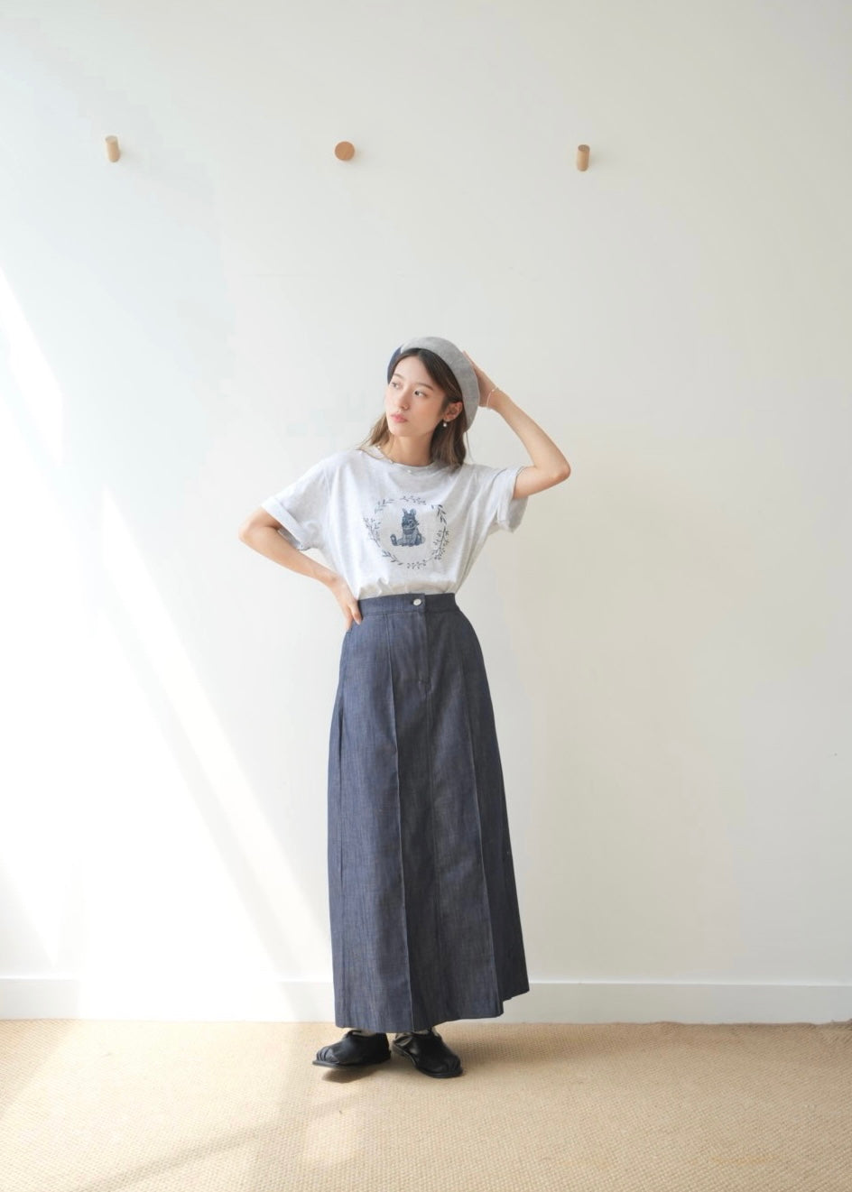 denim line skirt